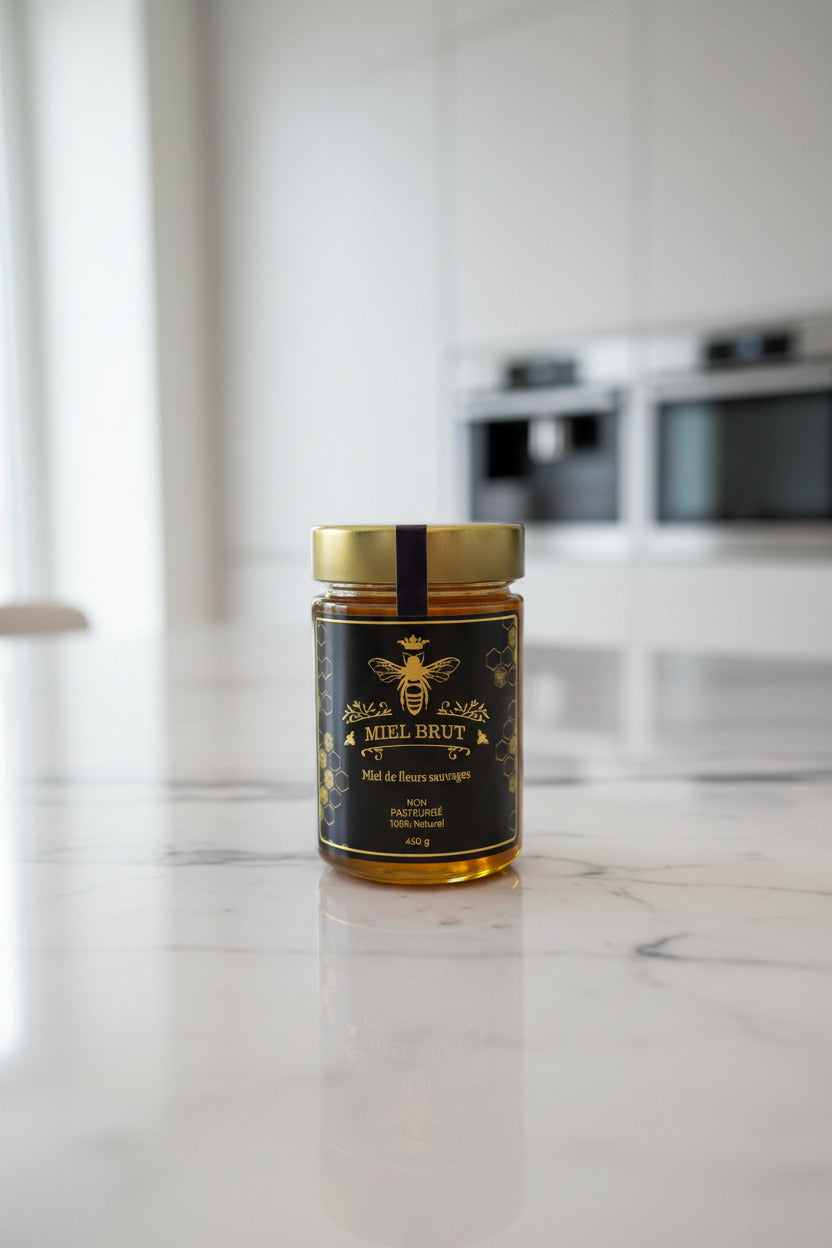 Pot de miel brut de fleurs sauvages Mielbrut