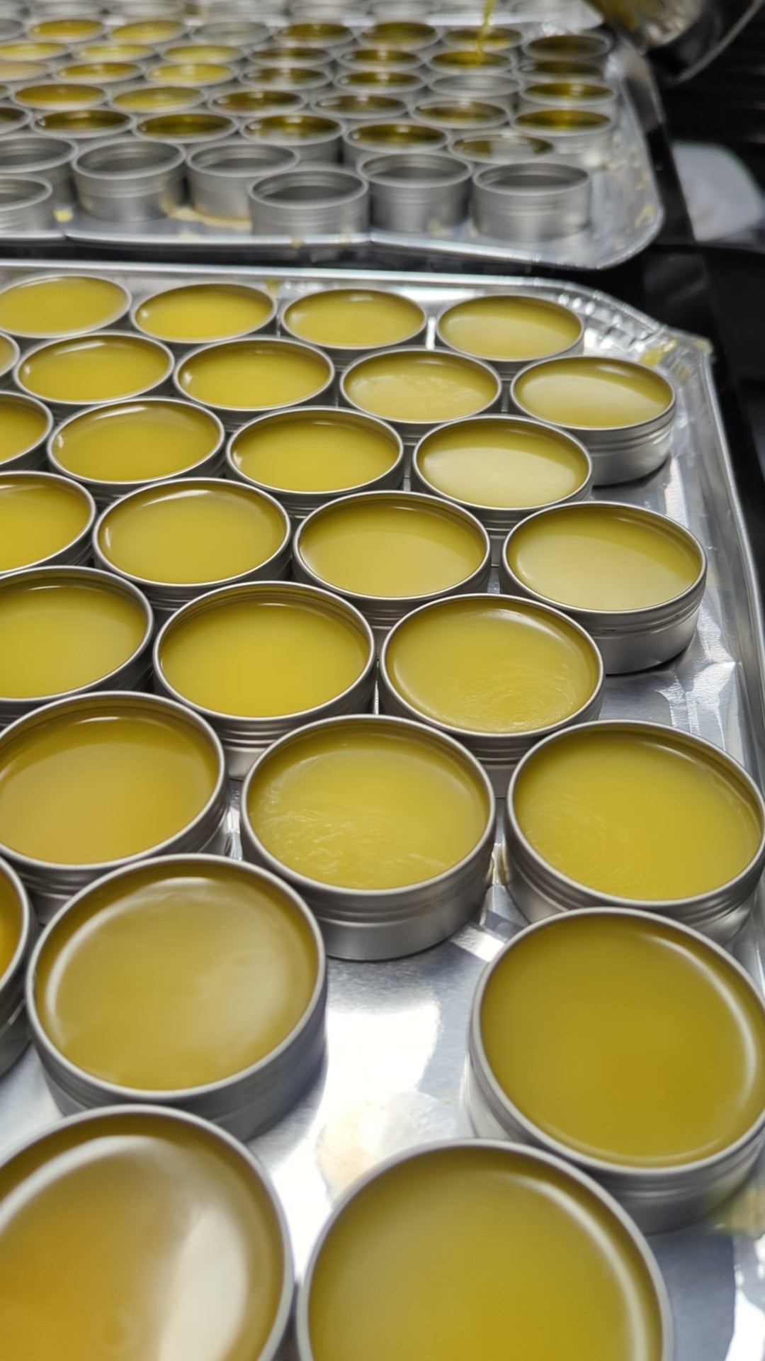 Beeswax balm pouring with artisinal process