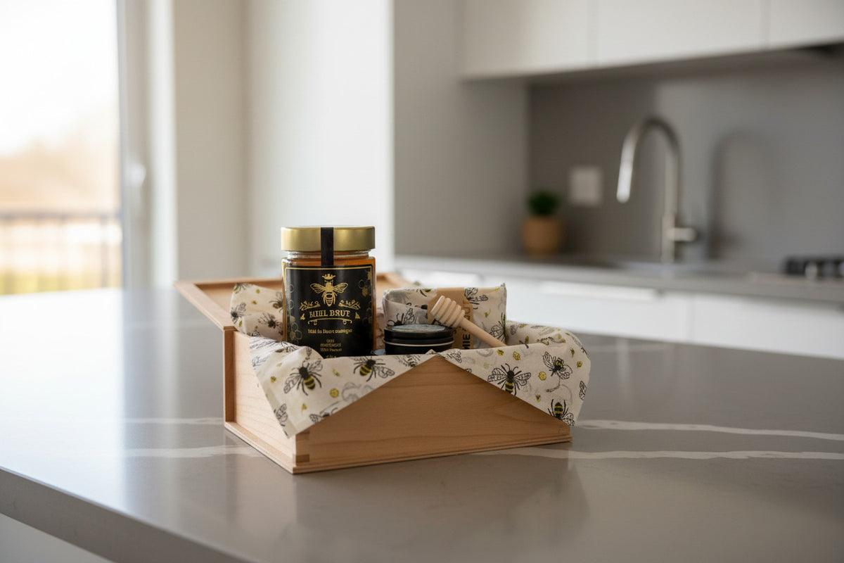 Ensemble-cadeau Mielbrut miel, baumes et savon