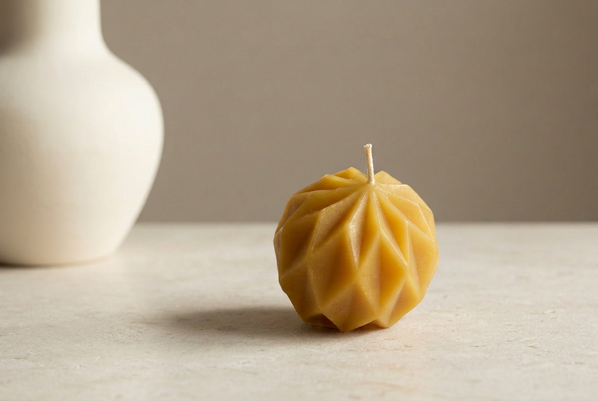 Second candle photo with right-side wax cleanup