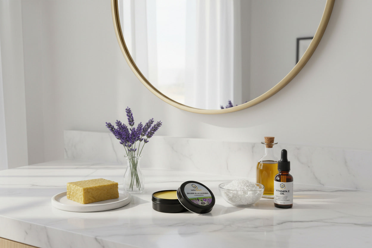 Baume à la cire d'abeille parfumé à la lavande - baume à lèvres et onguent pour les mains, hydratant pour la peau