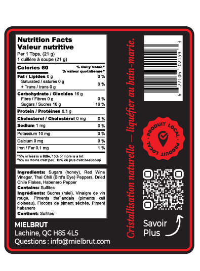 Miel Piquant au Piment — Miel Brut du Québec Hot Honey | Mielbrut