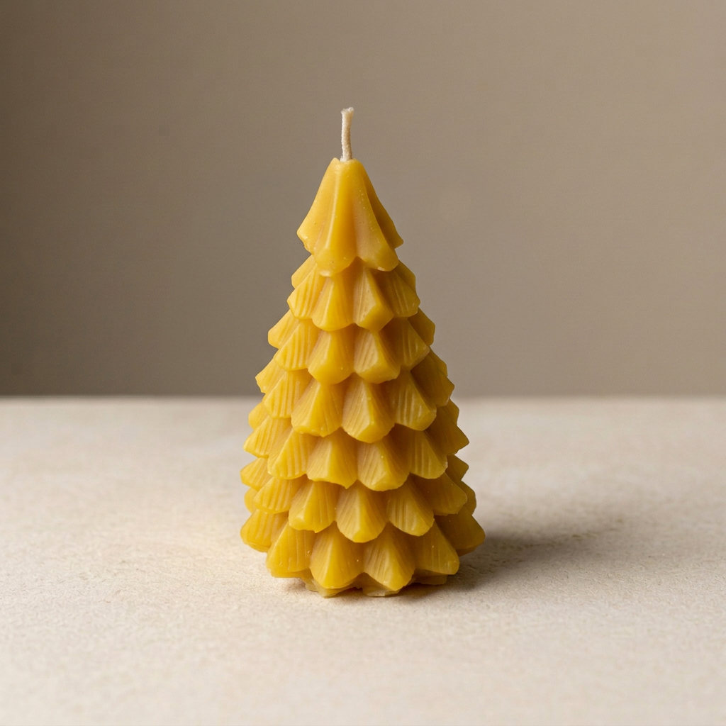 2 Candles & Honey Gift | Little Beeswax Candles and Raw Honey | Mielbrut
